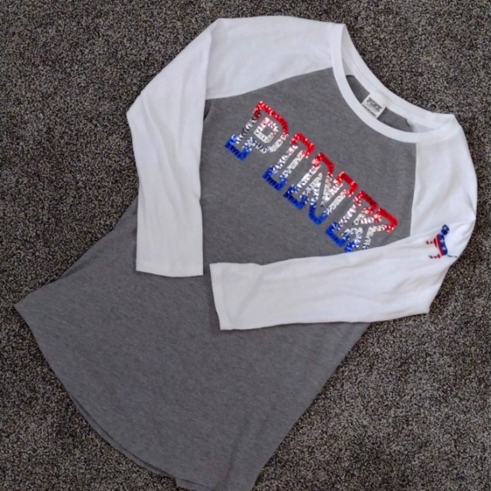 VS PINK BASEBALL TEE
